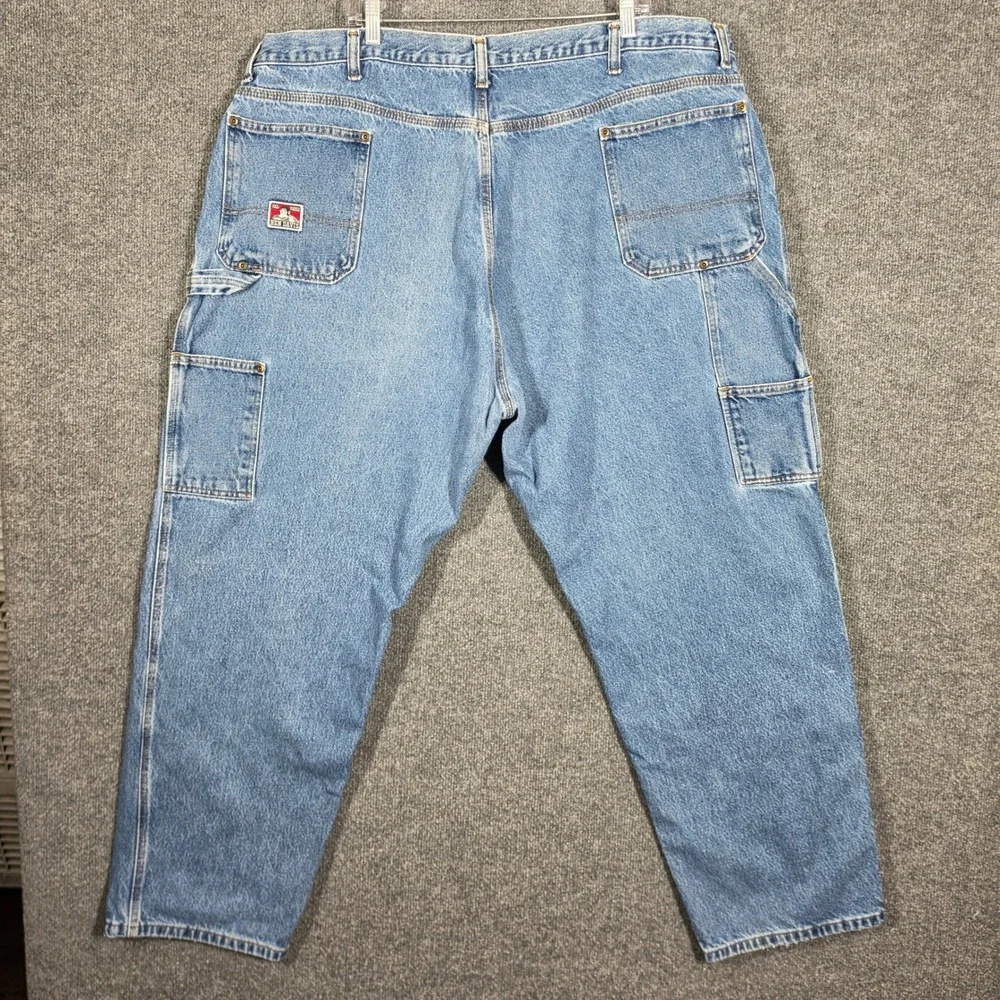 Ben‎ Davis Jeans Mens 48x28 Relaxed Carpenter Workwear Baggy Washed Indigo